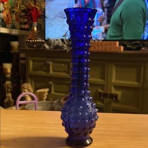Vintage Hobnail Empoli Glass Vase